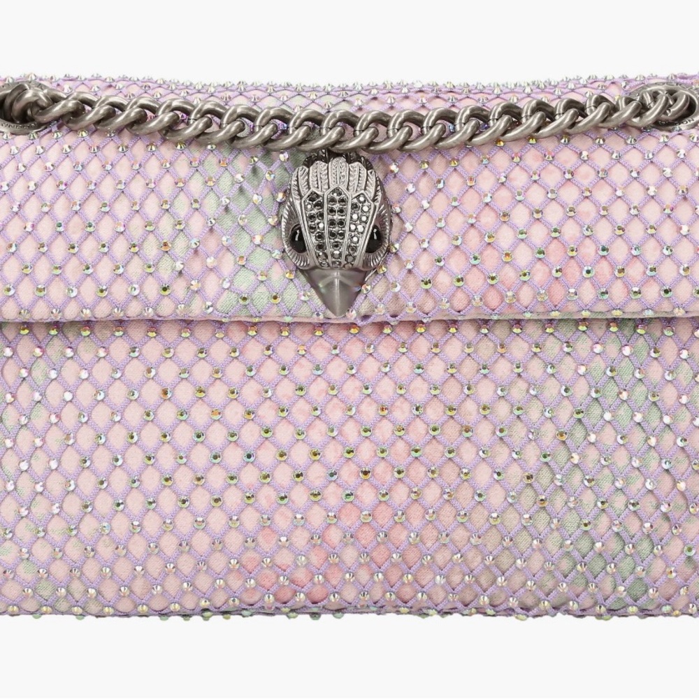 Kurt Geiger Mini Kensington Embellished Fabric Crossbody Bag